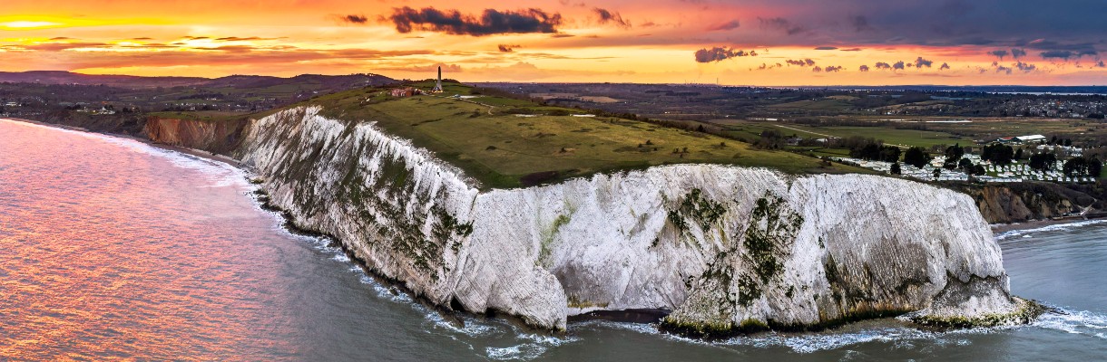 Culver cliff at sunset